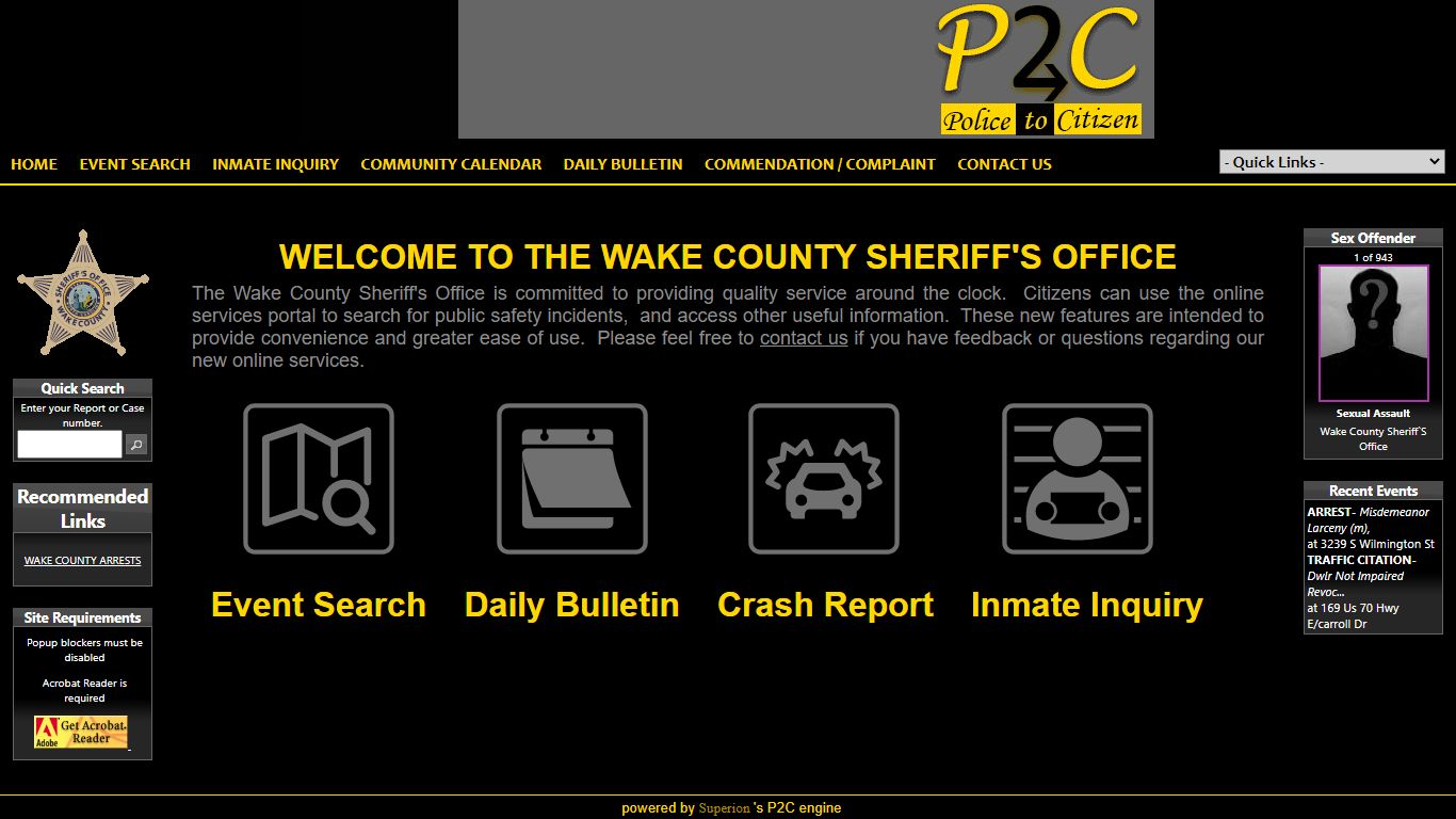 Wake County Sheriff's Office P2C